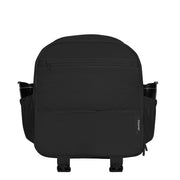 Vista trasera morral negro con correas acolchadas y panel de espalda - Citybags