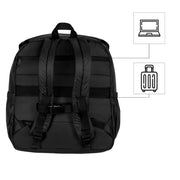 Iconos indicando compatibilidad con laptop y diseño para maleta de viaje - Citybags