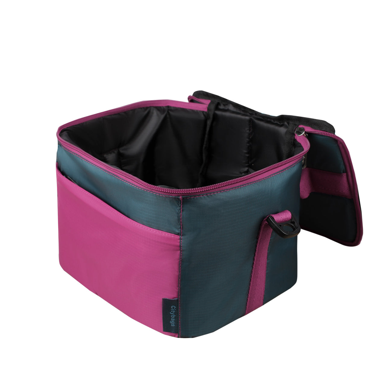 Lonchera Clasica  Citybags Color Azul-Fucsia