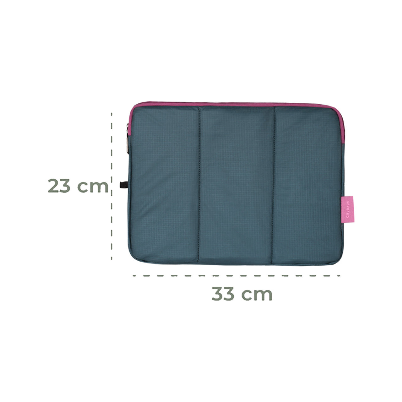 Estuche Laptop Pequeño Citybags Azul-Fucsia 33x23x2