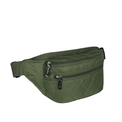 Canguro Plegable Puffer Verde Militar