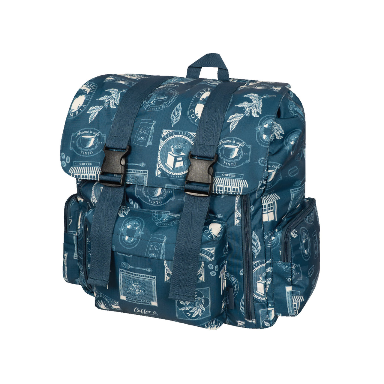 Morral Mochilero Pequeno  ULTRA Estampado Cafetero Citybags Multicolor