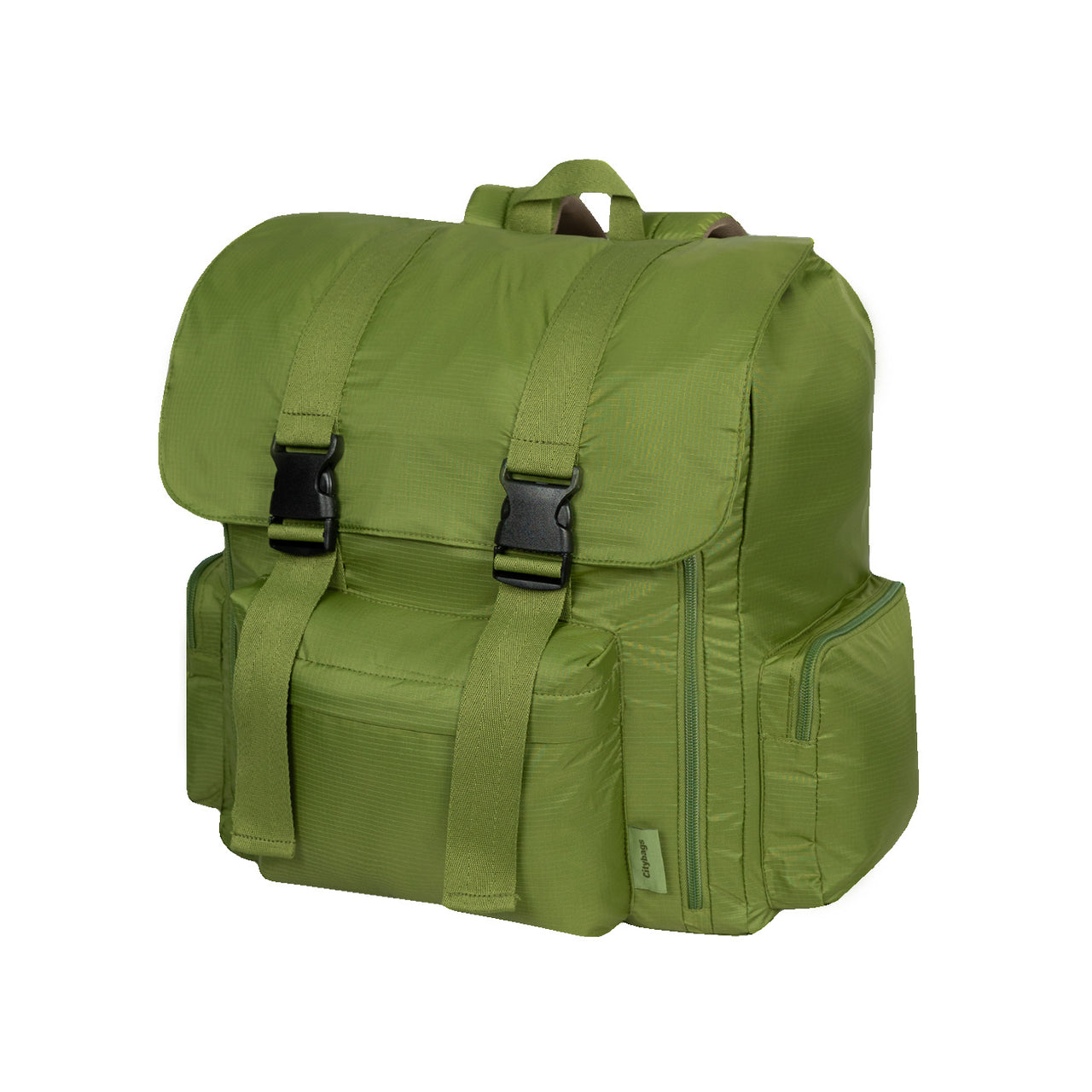 Morral Mochilero Pequeno Citybags Verde Pino