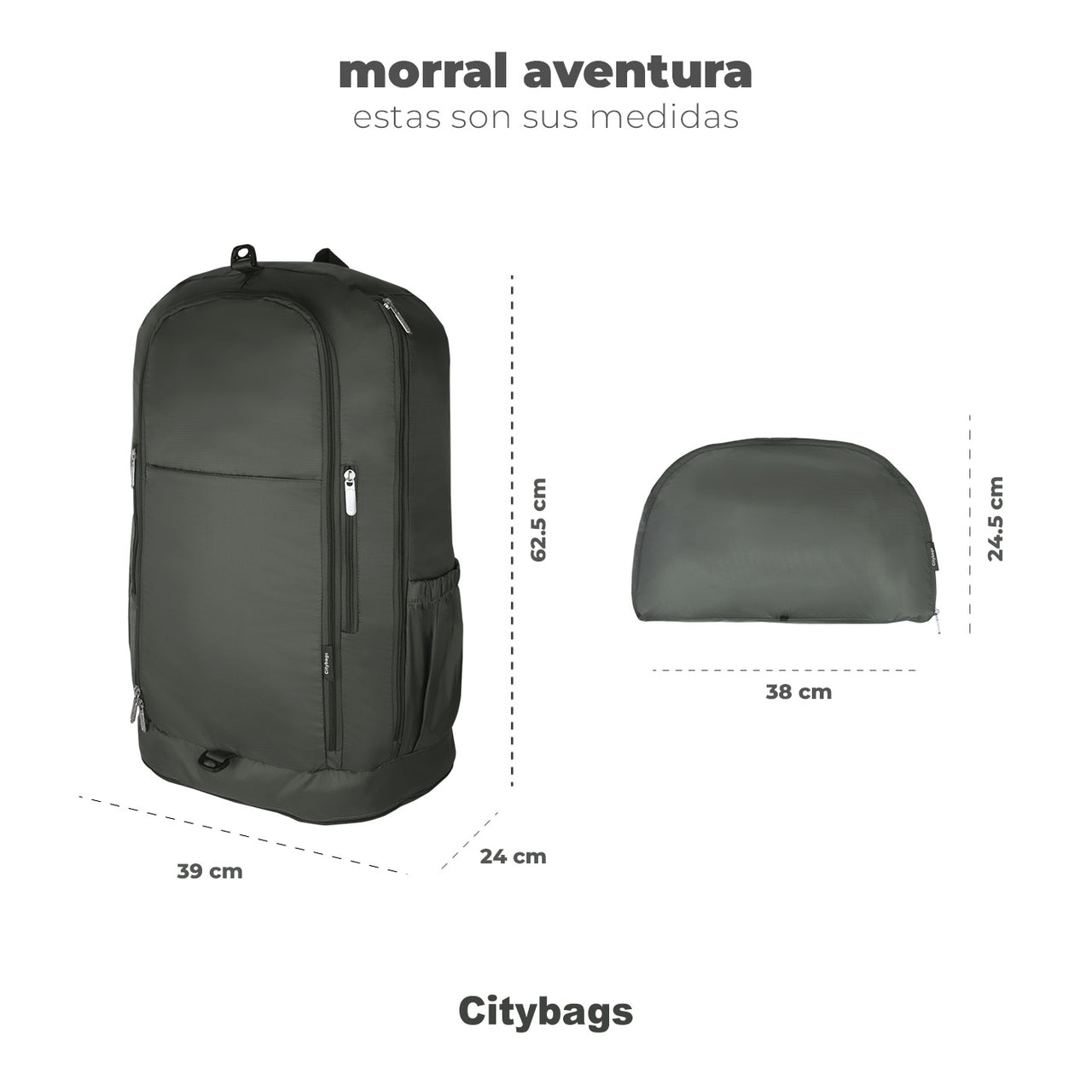 Morral Aventura Plegable Beige Citybags