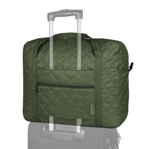 Maleta Articulo Personal Plegable Puffer Verde Militar