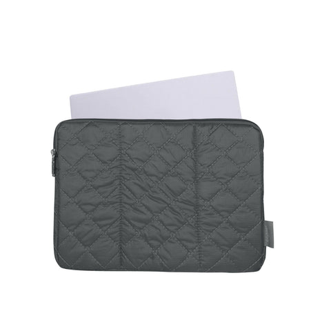 Estuche Laptop Pequeño Puffer Gris 33x23x2
