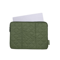 Estuche Laptop Grande Puffer Verde Militar 37x27x2cm
