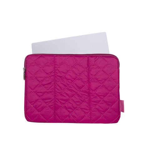 Estuche Laptop Pequeño Puffer Fucsia 33x23x2