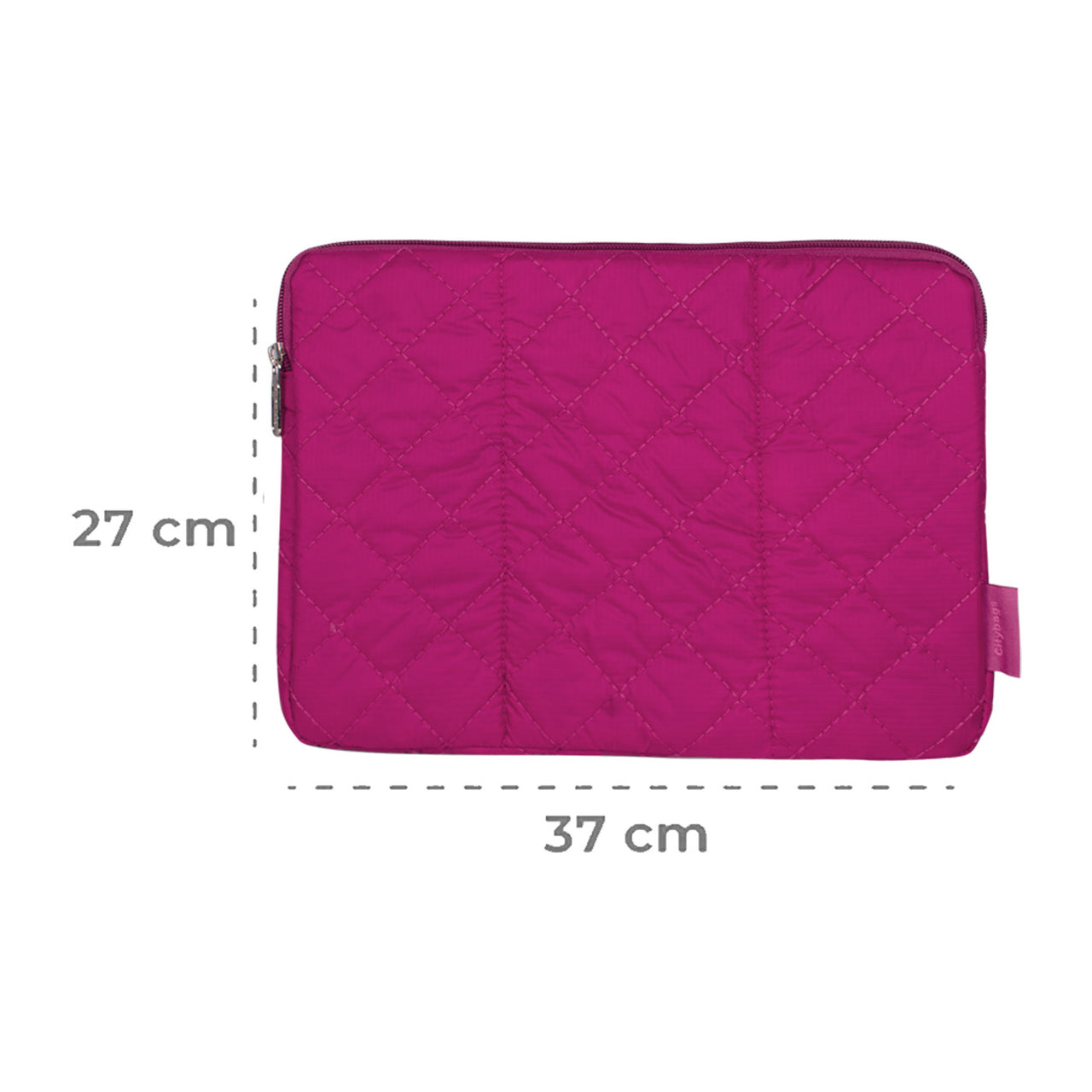 Estuche Laptop Grande Puffer Fucsia 37x27x2cm