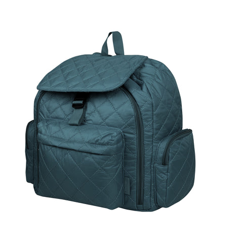 Morral Mochilero Pequeno Puffer Azul