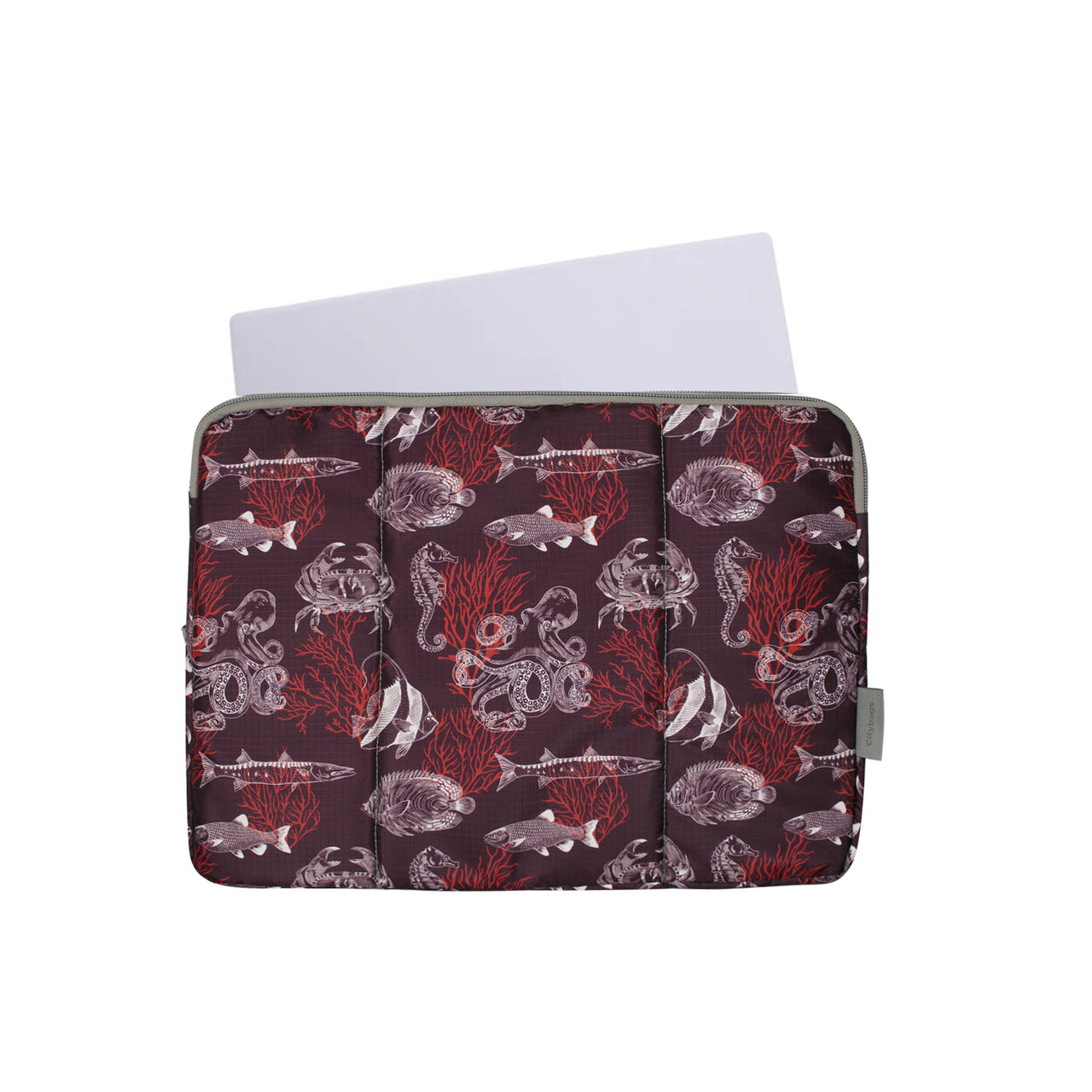 Estuche Laptop Pequeño ULTRA Estampado Coral  33x23x2Citybags Multicolor 33x23x2