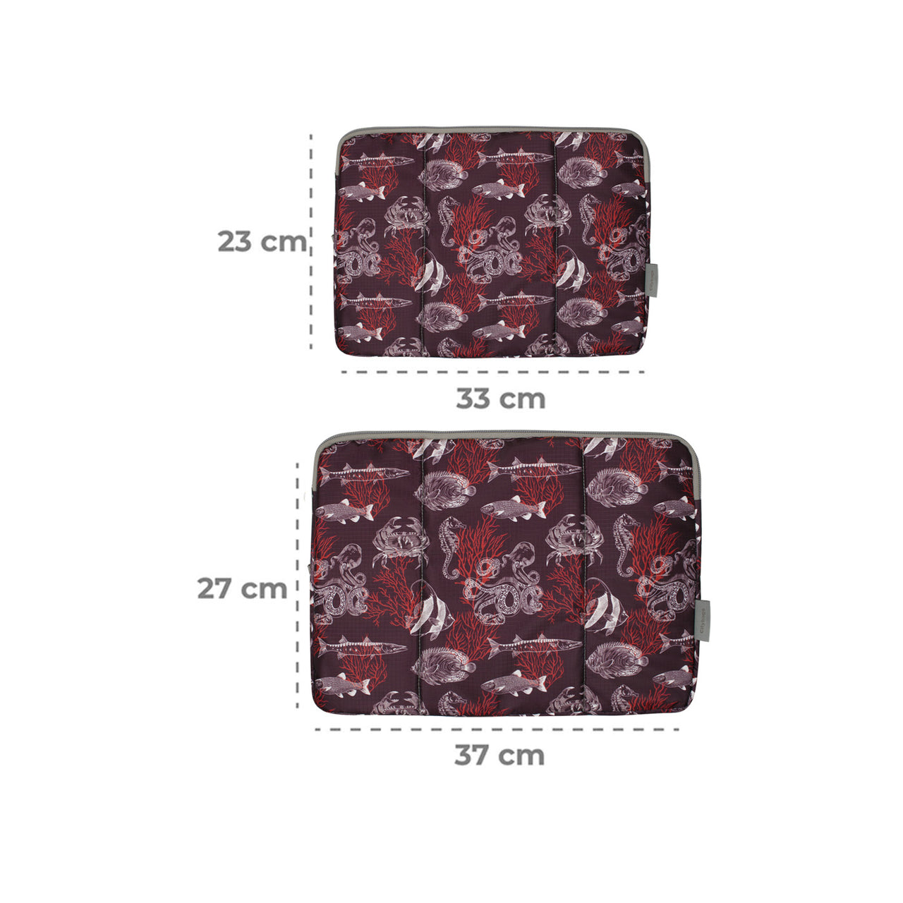 Estuche Laptop Pequeño ULTRA Estampado Coral  33x23x2Citybags Multicolor 33x23x2