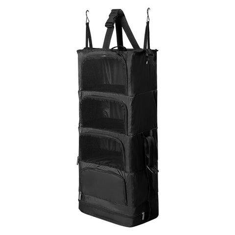 Cubos Organizador de viaje Acordeon 5 compartimientos con MALLA -  Light Negro