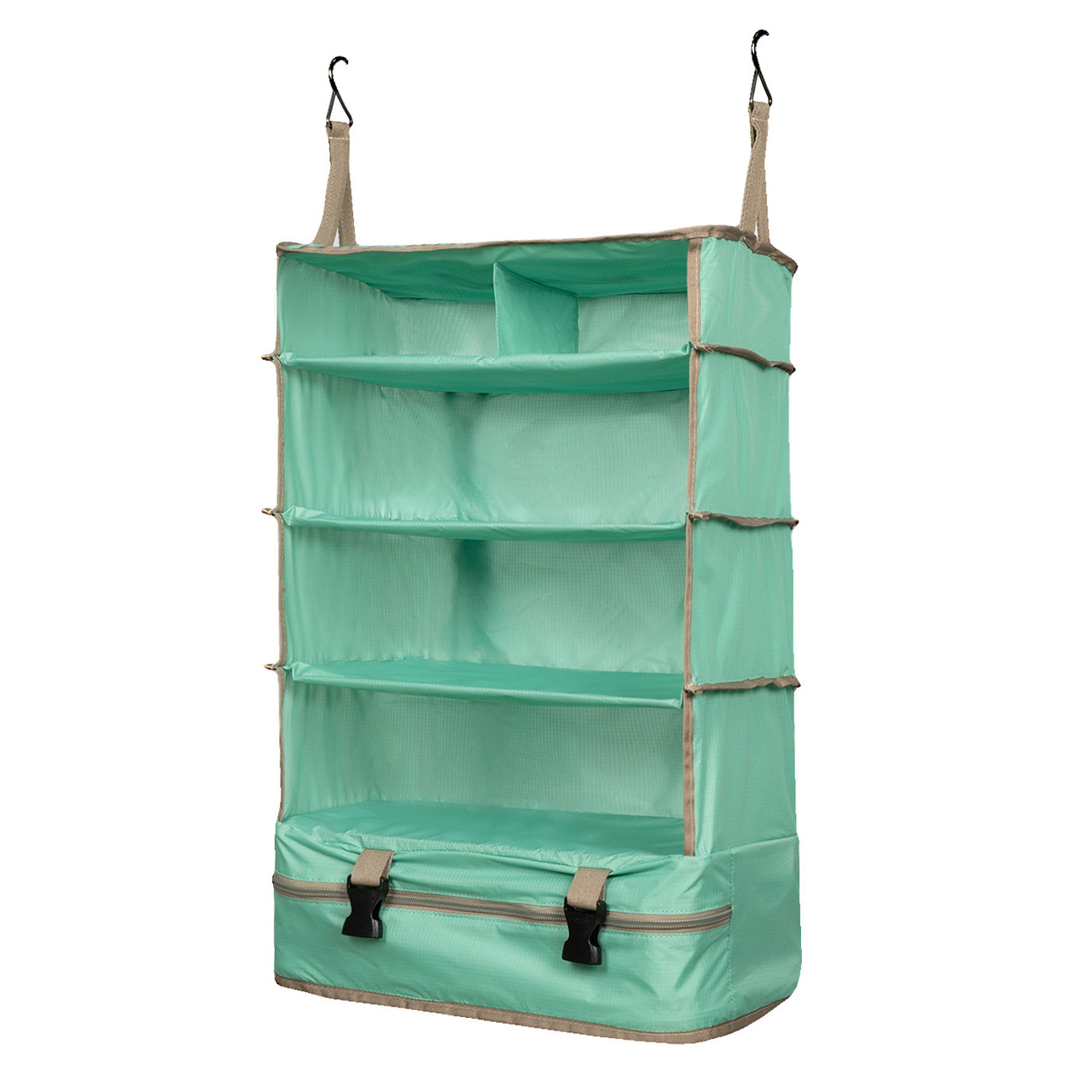 Cubos Organizador de viaje Acordeon 6 compartimientos Light Verde Claro