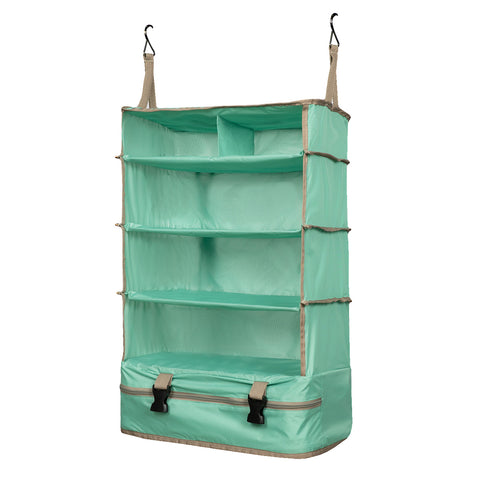 Cubos Organizador de viaje Acordeon 6 compartimientos Light Verde Claro