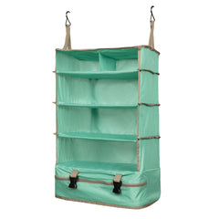 Cubos Organizador de viaje Acordeon 6 compartimientos Light Verde Claro