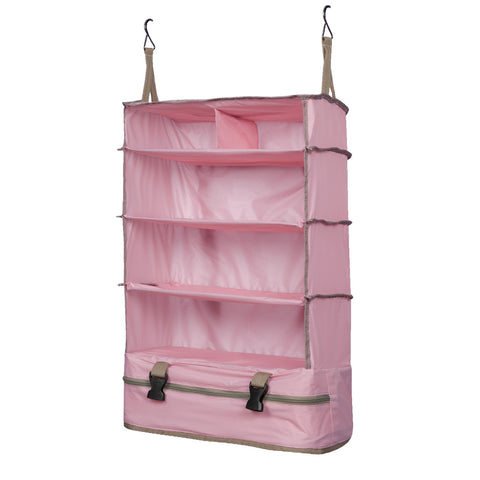 Cubos Organizador de viaje Acordeon 6 compartimientos Light Rosado