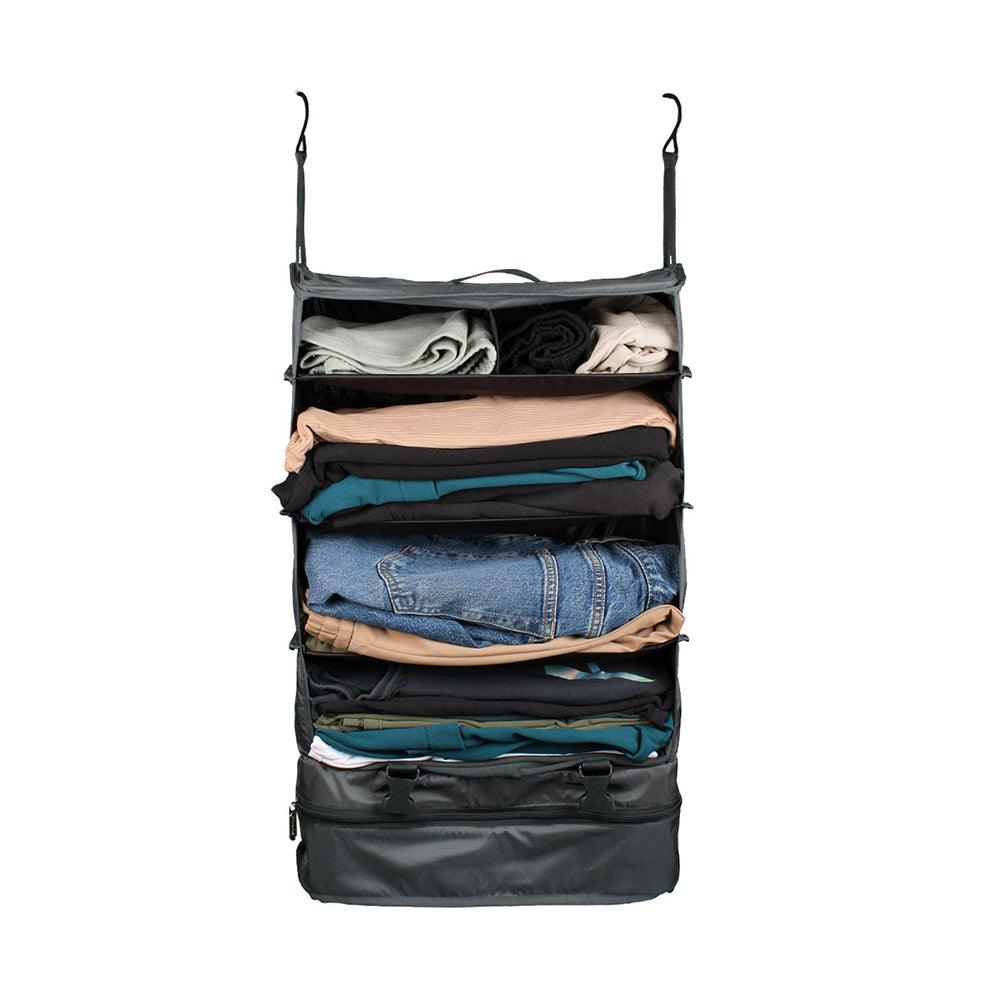 Cubo organizador acordeon de 6compartimientos light gris V2 reata negra