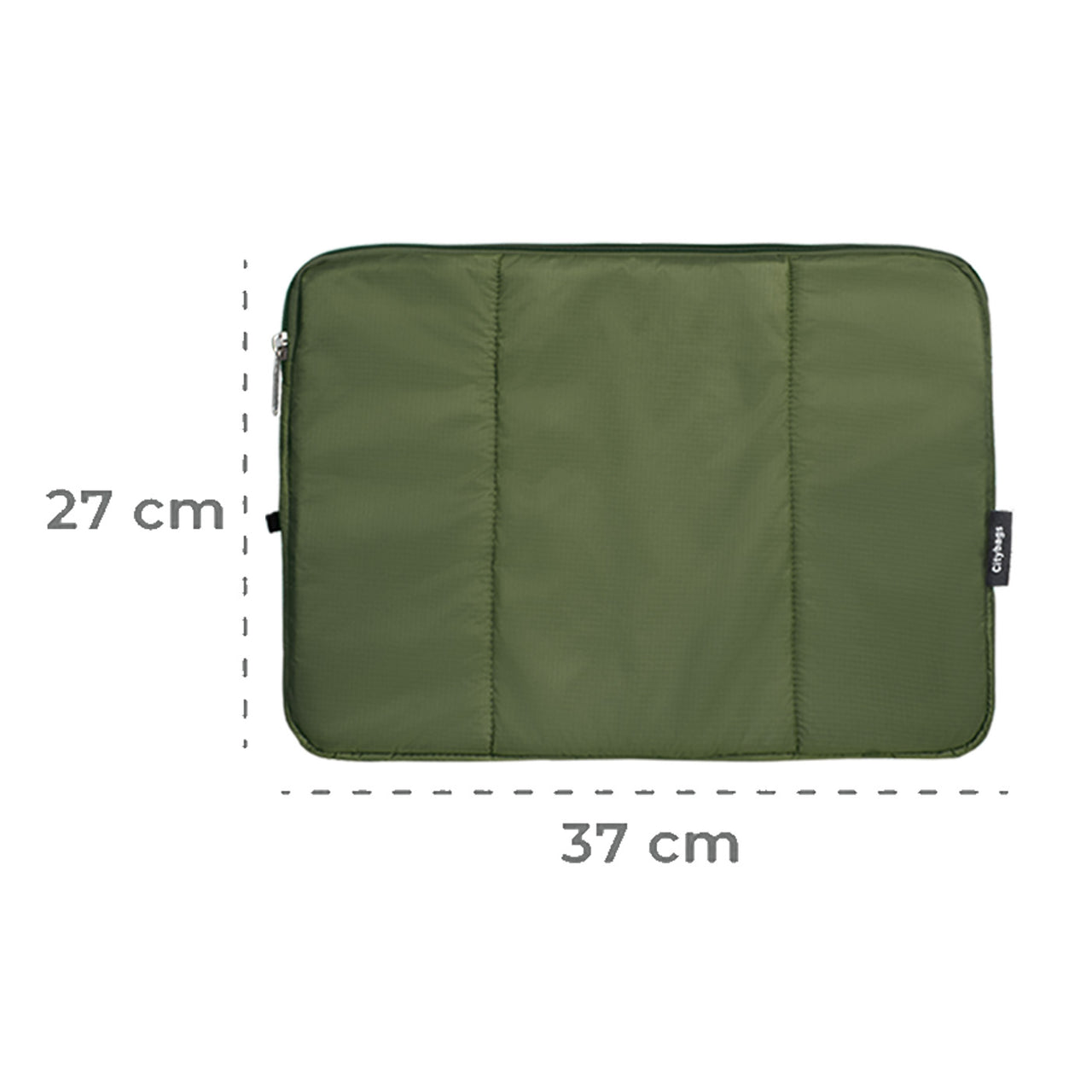 Estuche Laptop Grande Citybags Verde Militar 37x27x2cm