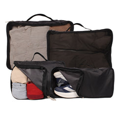 Cubos Organizadores Setx4 Para Morral Cabina & Morral Mochilero Light Negro -NG