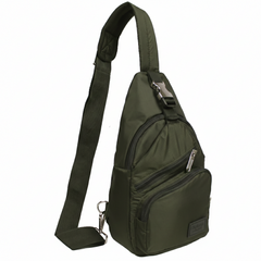 Bandolera Cruzada de Viaje Mediana Light Verde Militar -VM