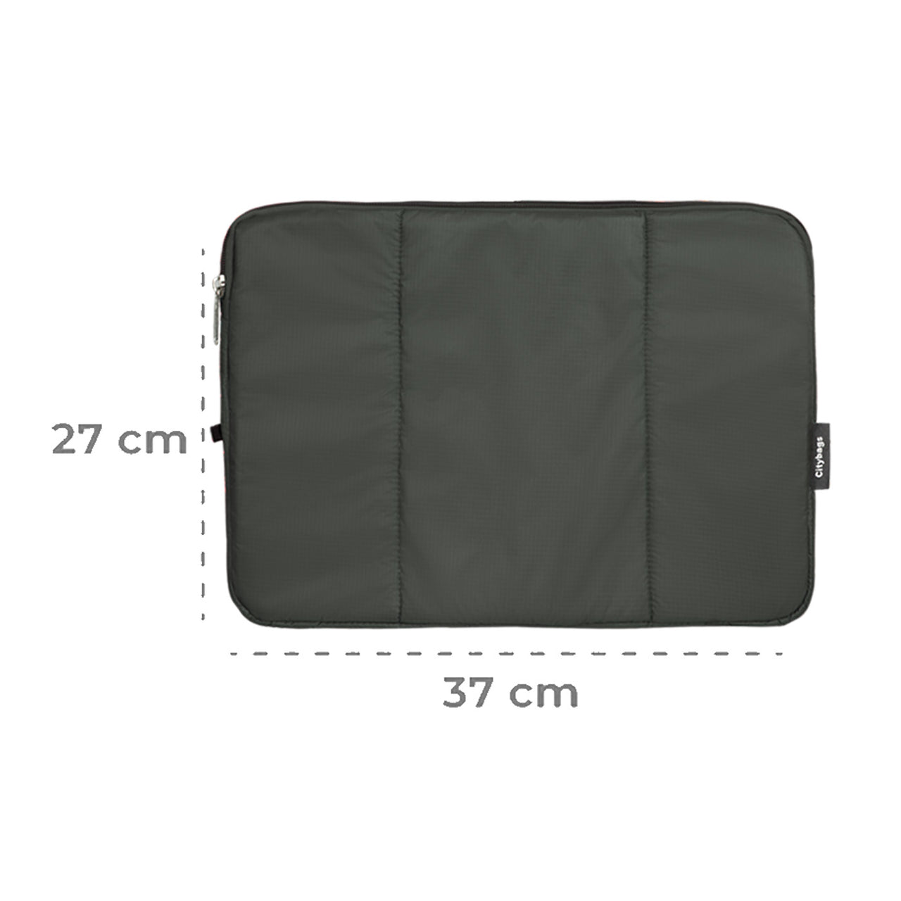 Estuche Laptop Grande Citybags Gris 37x27x2cm