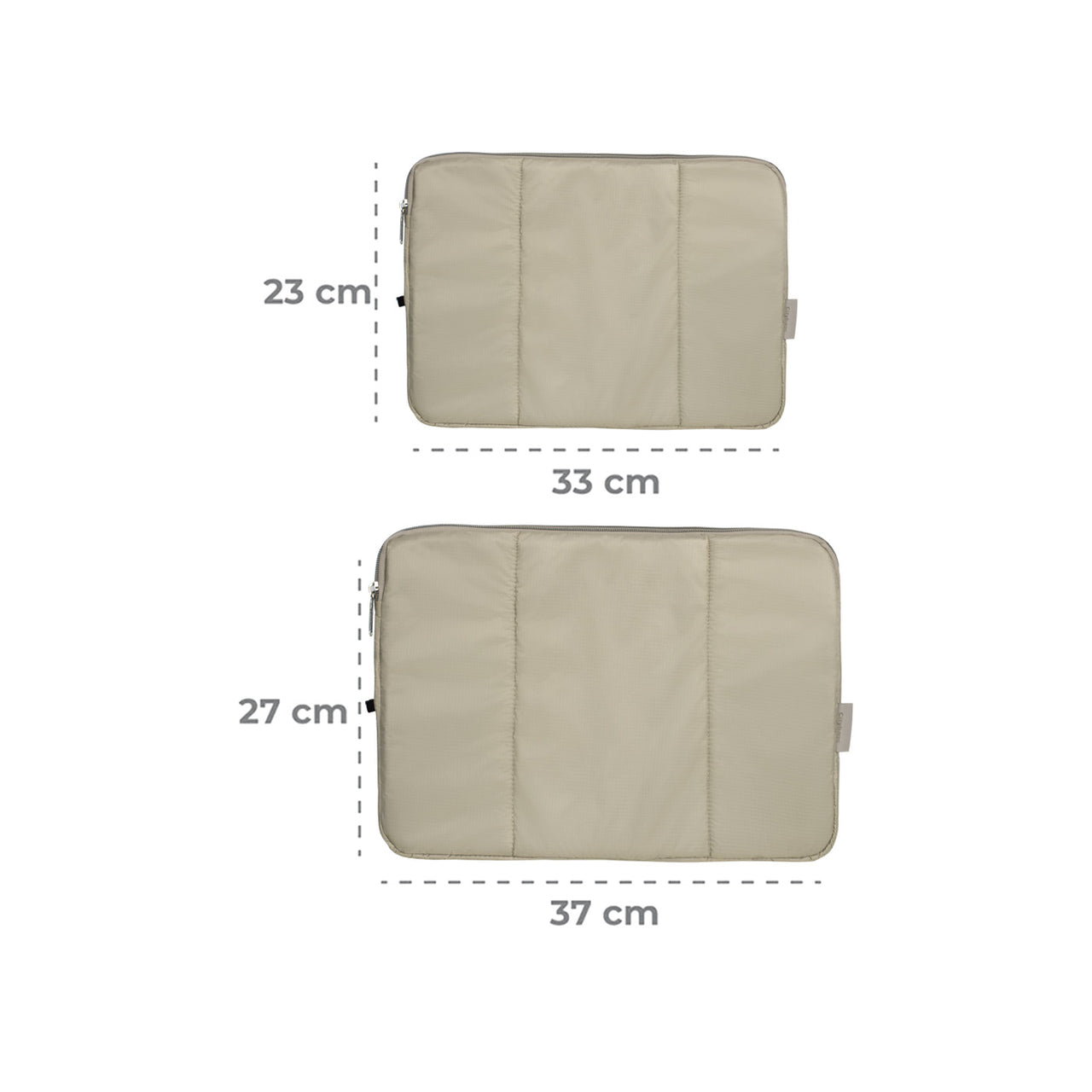Estuche Laptop Grande Citybags Beige 37x27x2cm
