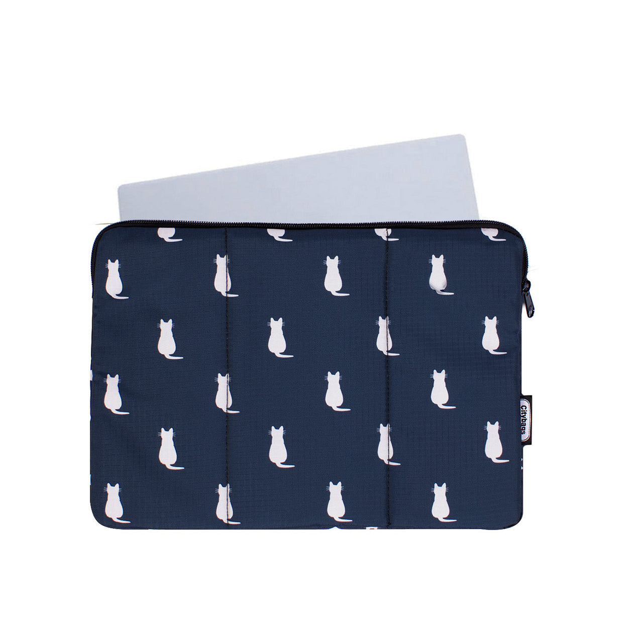 Estuche Laptop Grande ULTRA Estampado Gatos Citybags Multicolor 37x27x2cm