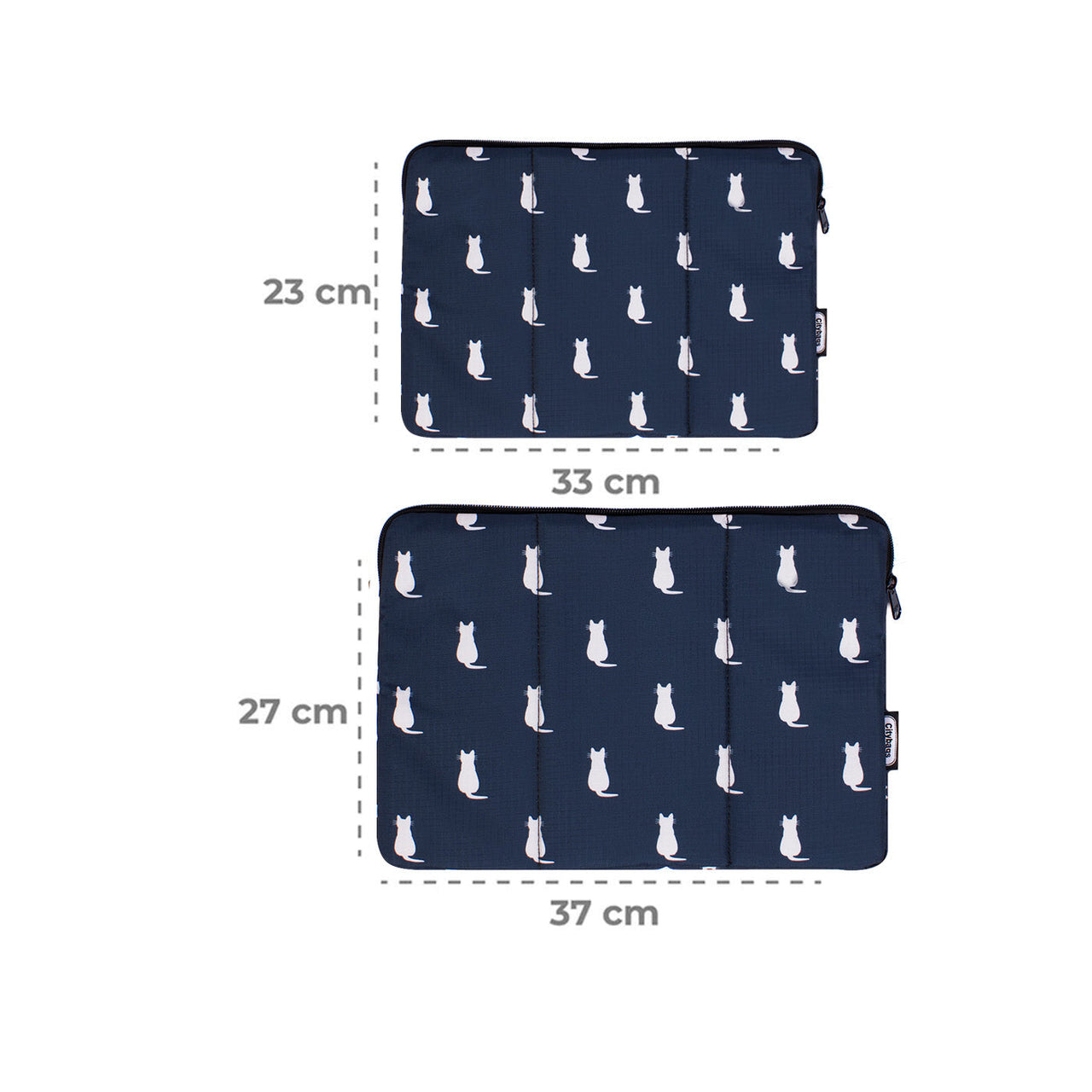 Estuche Laptop Grande ULTRA Estampado Gatos Citybags Multicolor 37x27x2cm