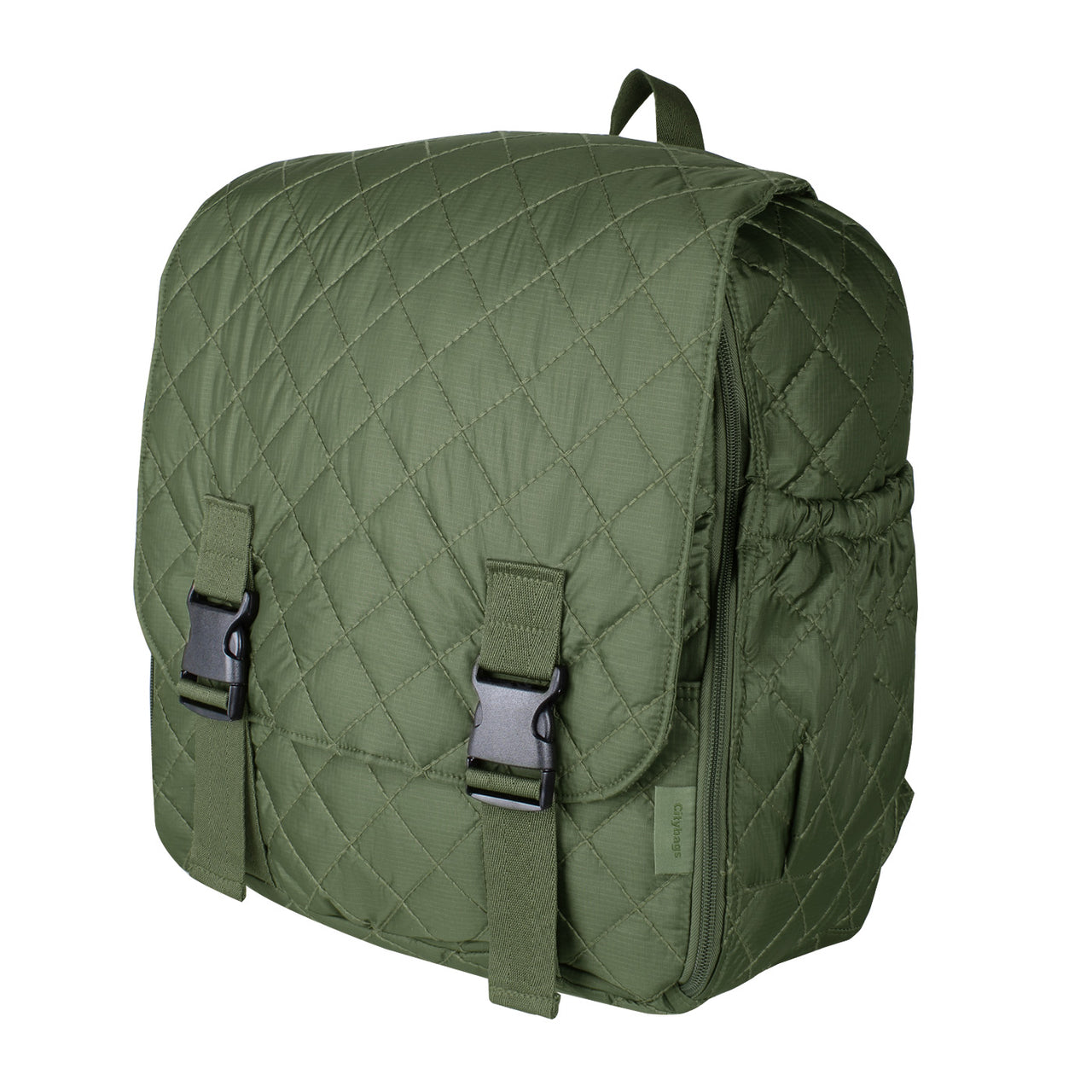 Morral Cabina Tapa Puffer Verde Militar