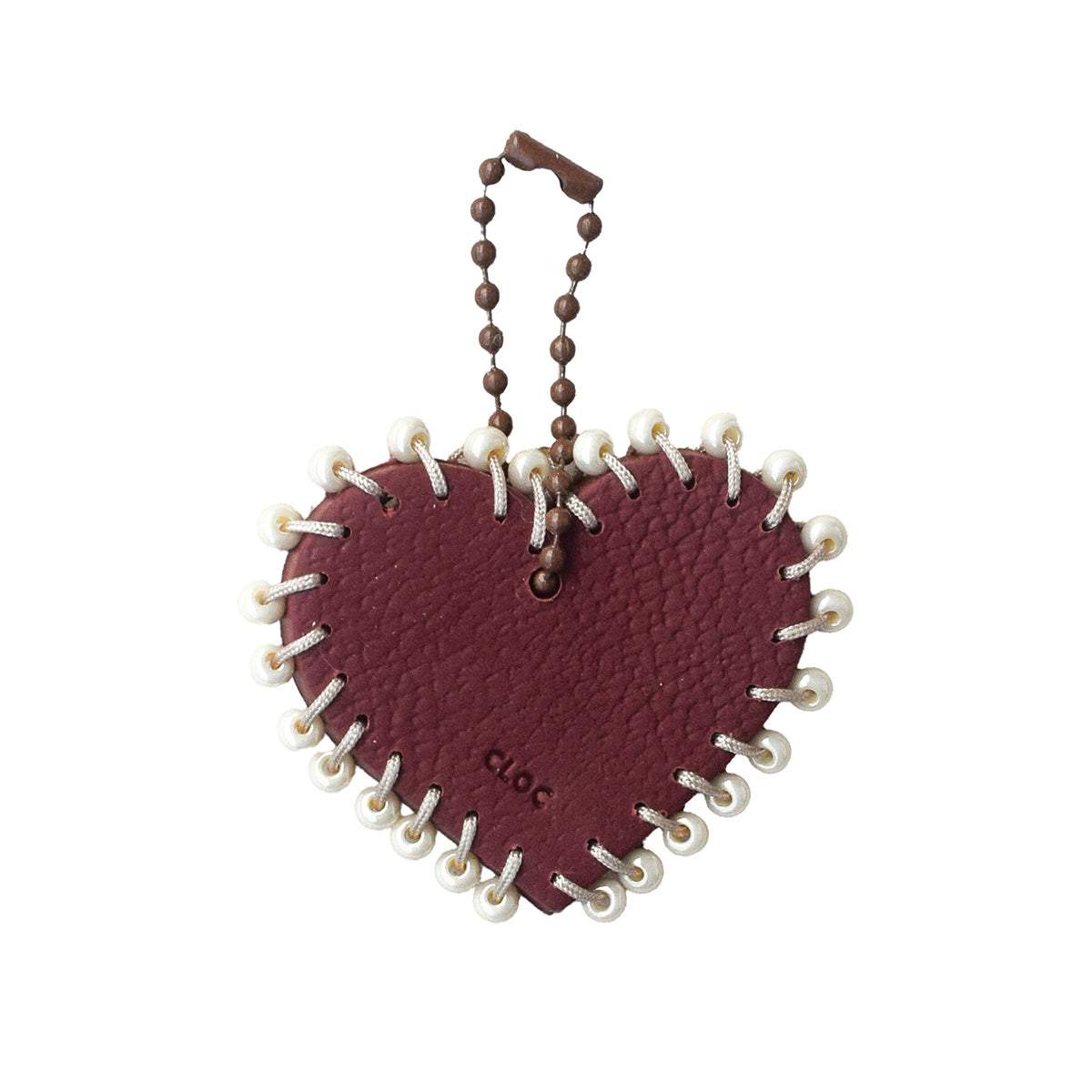 Charm Corazón bordado Wine