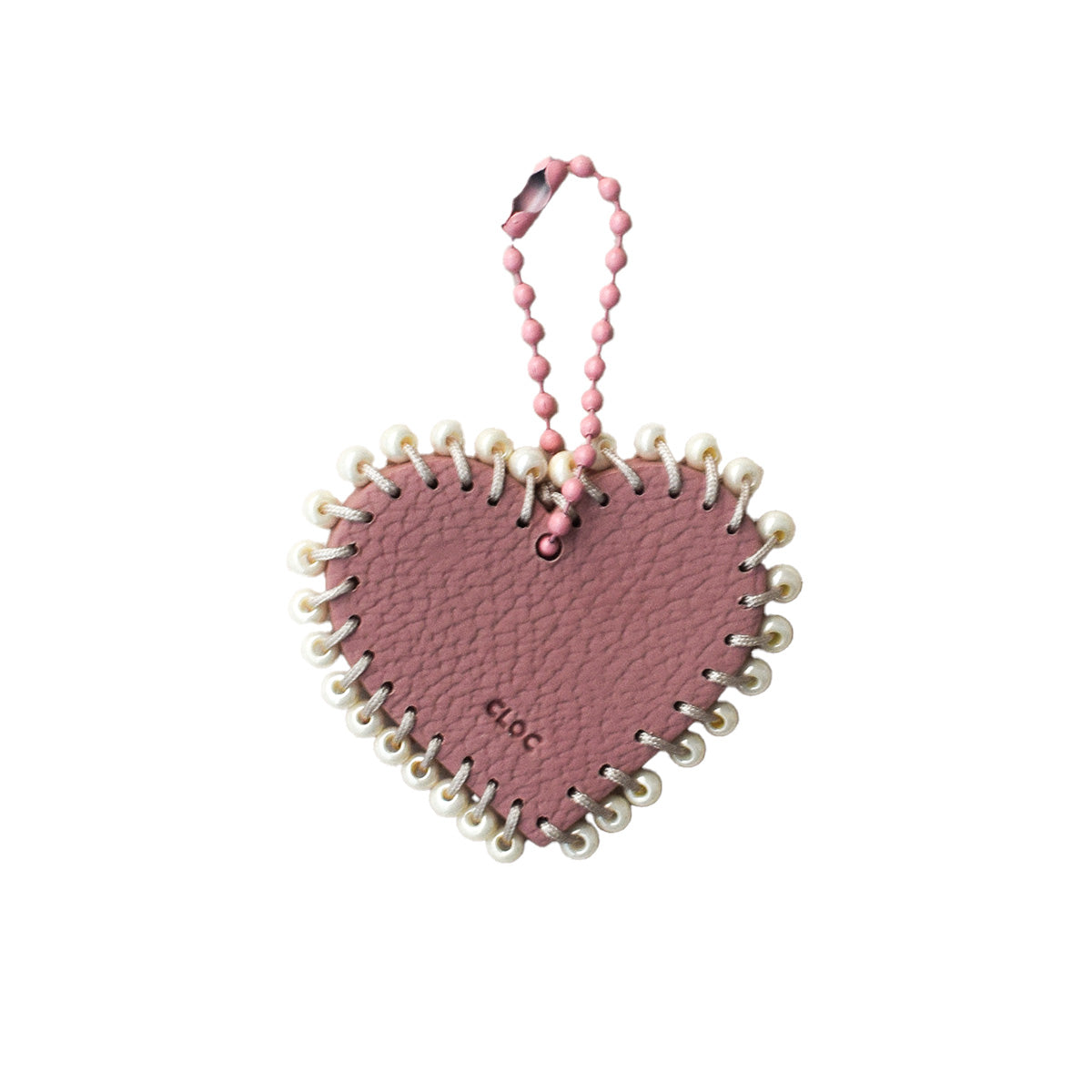Charm Corazón bordado Champagne pink