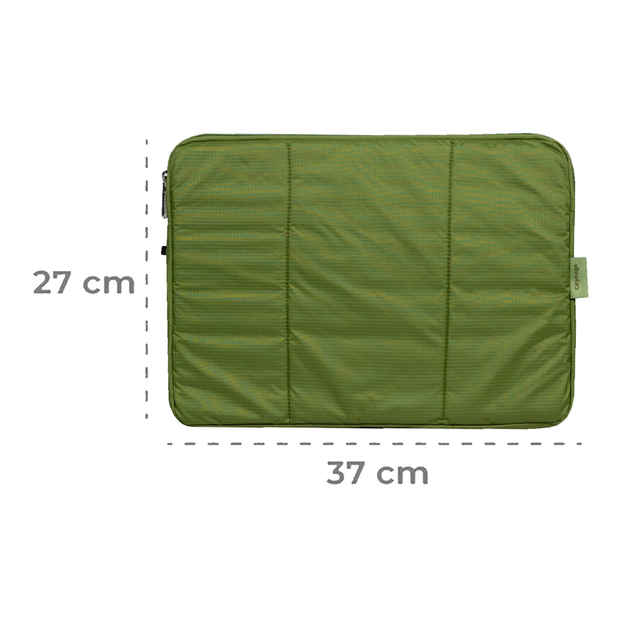Estuche Laptop Grande Light Verde Pino 37x27x2cm