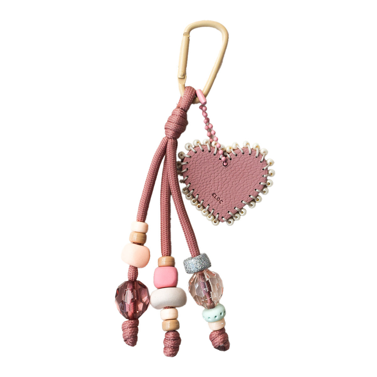 Charm Corazón bordado Champagne pink