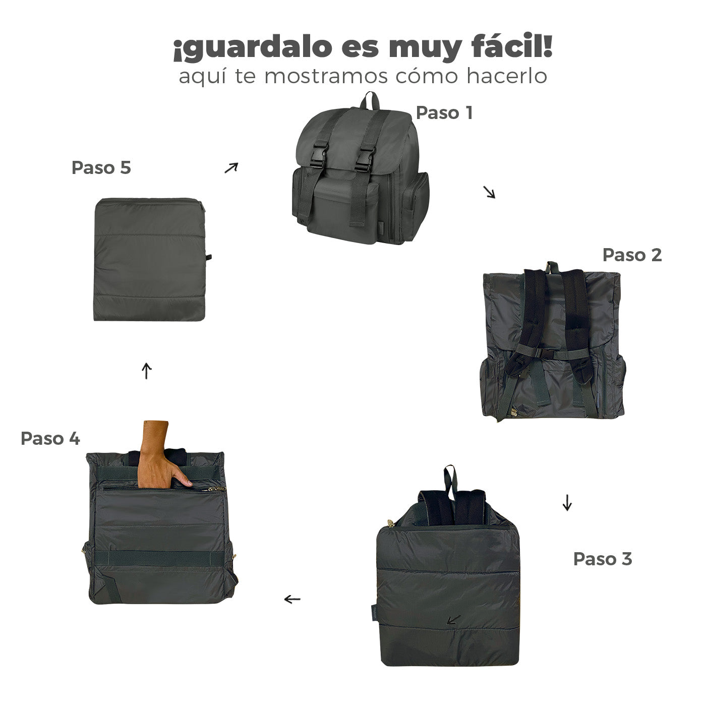 Morral Mochilero XL Negro Citybags