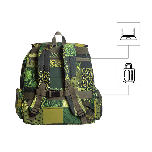 Morral Mochilero Pequeno ULTRA Estampado Green Citybags Multicolor