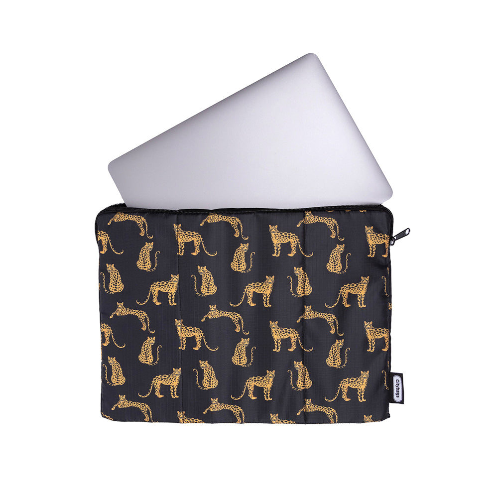 Estuche Laptop Pequeño Estampado Leopardos Citybags Multicolor 33x23x2