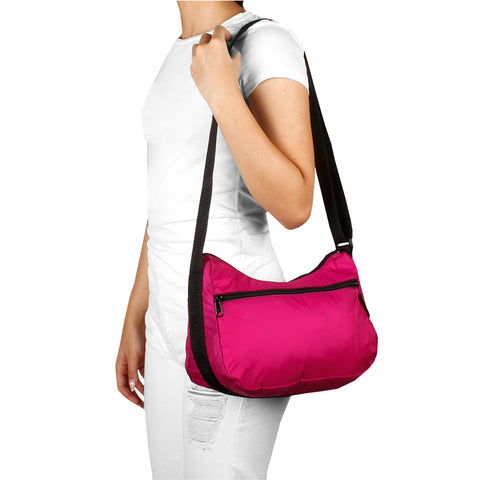 Bolso City Manos Libres Plegable Fucsia