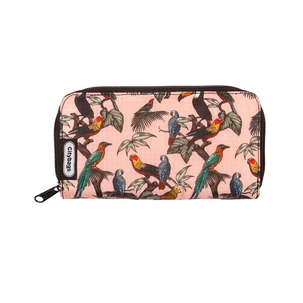 Billetera Dama Estampado Pajaros